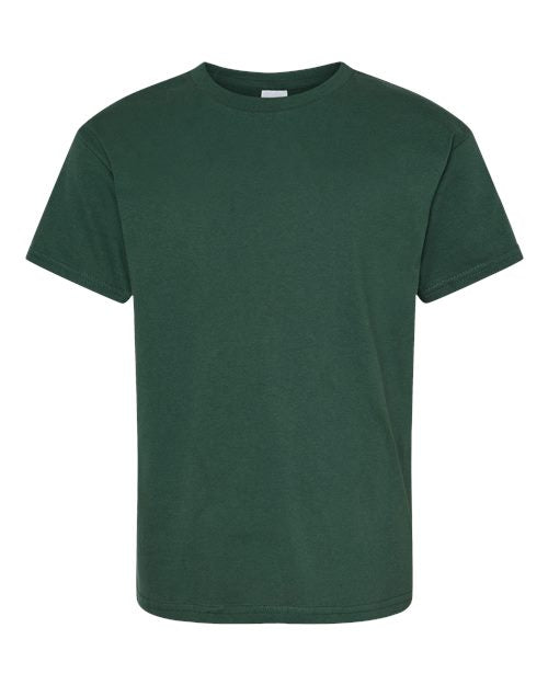 Hanes Youth Essential-T T-Shirt - Athletic Dark Green Front