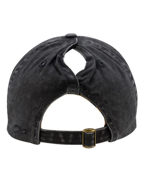 Women's Pigment-Dyed with Fashion Undervisor Cap - Black/ Leopard Back