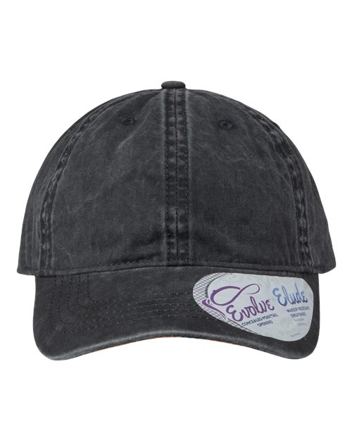 Women's Pigment-Dyed with Fashion Undervisor Cap - Black/ Leopard Front