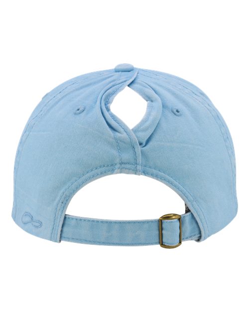 Women's Pigment-Dyed with Fashion Undervisor Cap - Cashmere Blue/ Floral Back
