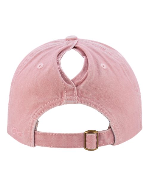 Women's Pigment-Dyed with Fashion Undervisor Cap - Dusty Pink/ Floral Back