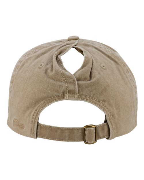 Women's Pigment-Dyed with Fashion Undervisor Cap - Khaki/ Camo Back