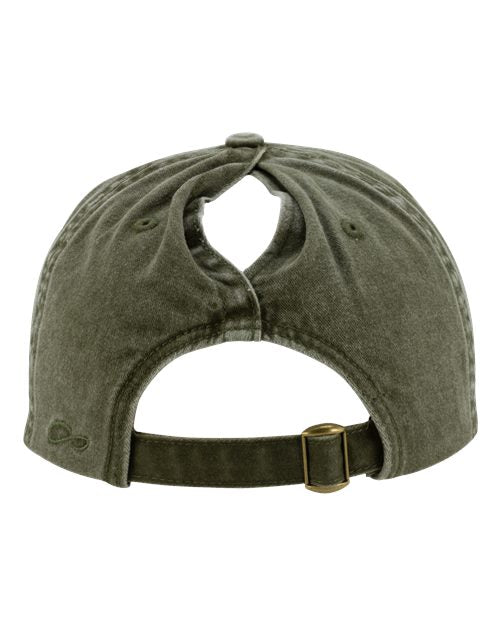 Women's Pigment-Dyed with Fashion Undervisor Cap - Olive/ Camo Back