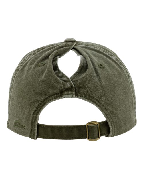 Women's Pigment-Dyed with Fashion Undervisor Cap - Olive/ Camo Back