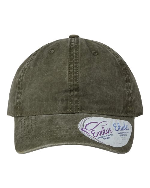 Women's Pigment-Dyed with Fashion Undervisor Cap - Olive/ Camo Front