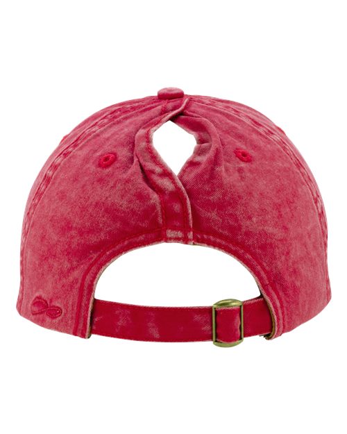 Women's Pigment-Dyed with Fashion Undervisor Cap - Red/ Leopard Back