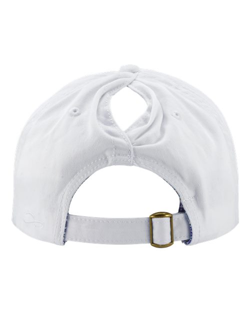 Women's Pigment-Dyed with Fashion Undervisor Cap - White/ Floral Back