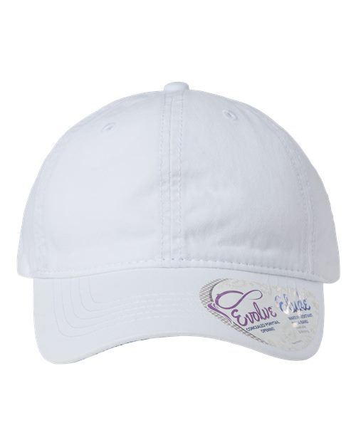 Women's Pigment-Dyed with Fashion Undervisor Cap - White/ Floral Front