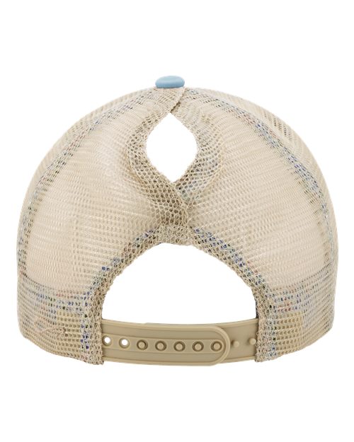 Women's Washed Mesh-Back Cap - Cashmere Blue/ Floral Back
