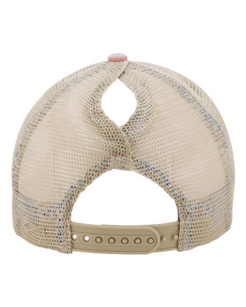 Women's Washed Mesh-Back Cap - Dusty Pink/ Floral Back