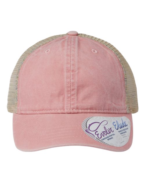 Women's Washed Mesh-Back Cap - Dusty Pink/ Floral Front