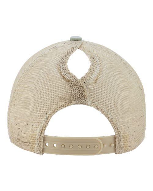 Women's Washed Mesh-Back Cap - Sage/ Polka Dots Back