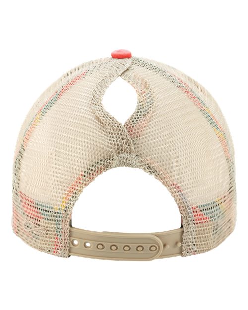 Women's Washed Mesh-Back Cap - Sherbet/ Stripes Back