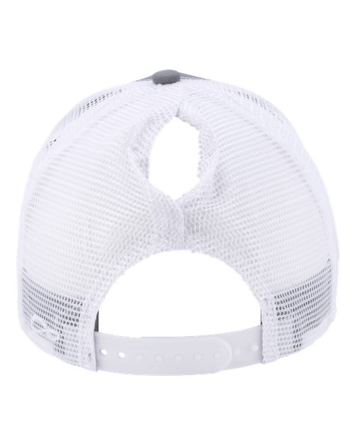 Women's Modern Trucker Cap - Grey/ White Back