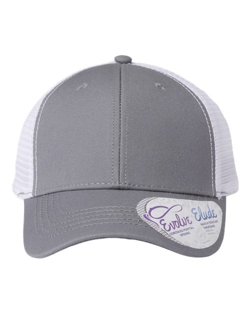 Women's Modern Trucker Cap - Grey/ White Front