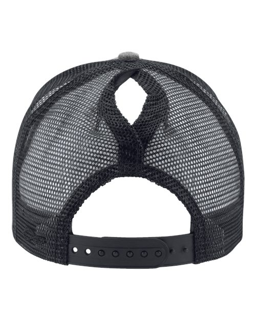 Women's Modern Trucker Cap - Heather Grey/ Black Back