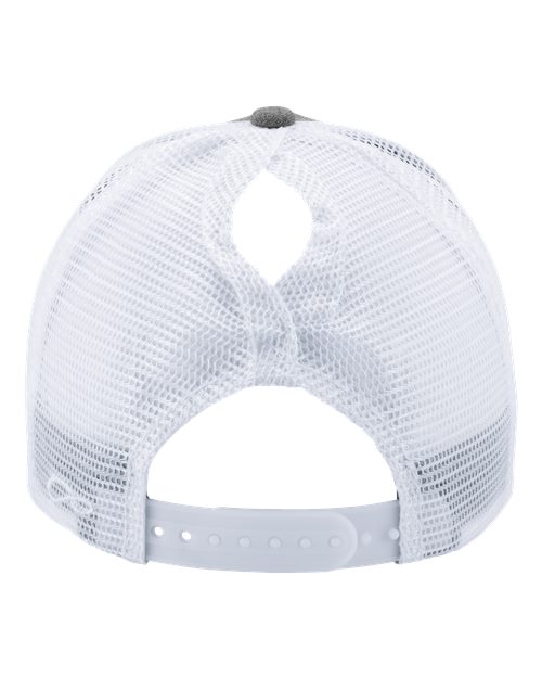 Women's Modern Trucker Cap - Heather Grey/ White Back