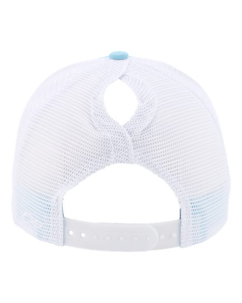 Women's Modern Trucker Cap - Light Blue/ White Back