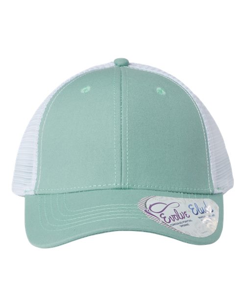 Women's Modern Trucker Cap - Seafoam/ White Front