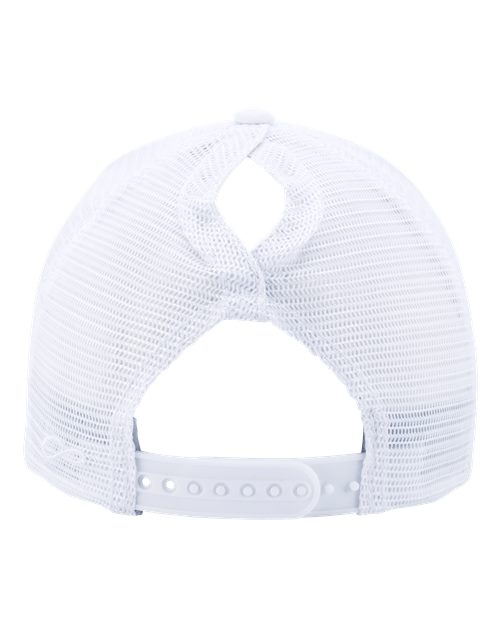 Women's Modern Trucker Cap - White/ White Back