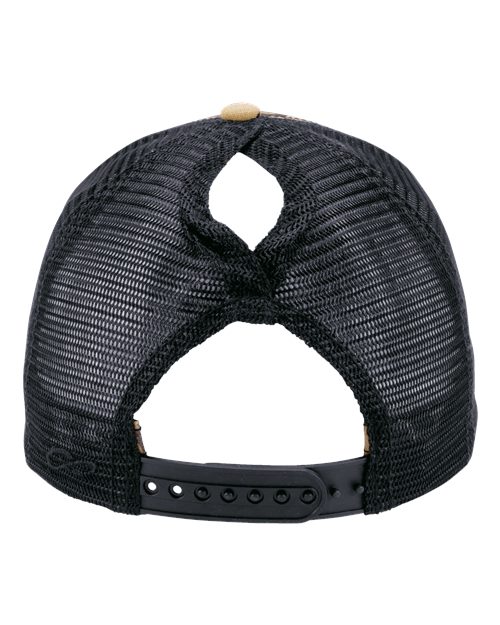 Women's Modern Trucker Cap - Leopard/ Black Back