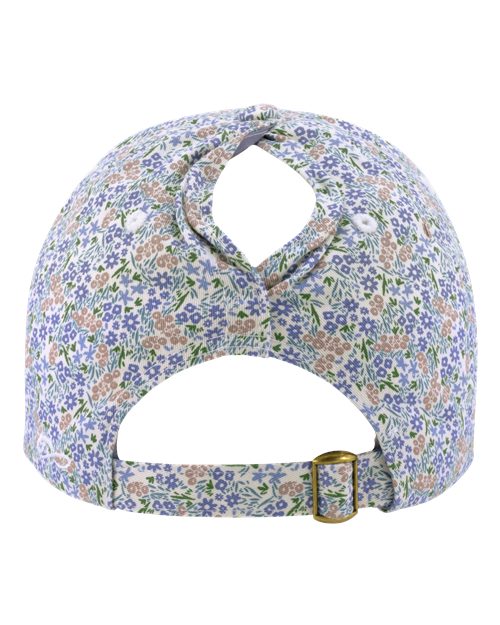 Women's Unstructured Fashion Prints Cap - Light Pink/ Floral Back