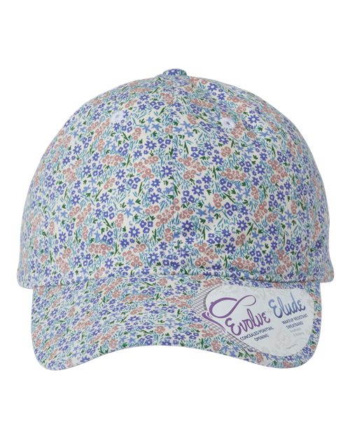 Women's Unstructured Fashion Prints Cap - Light Pink/ Floral Front