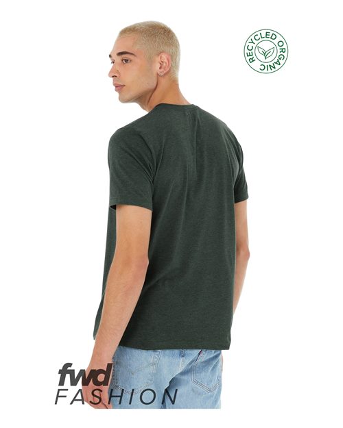 Unisex FWD Fashion Jersey Recycled Organic Tee - Heather Forest Back