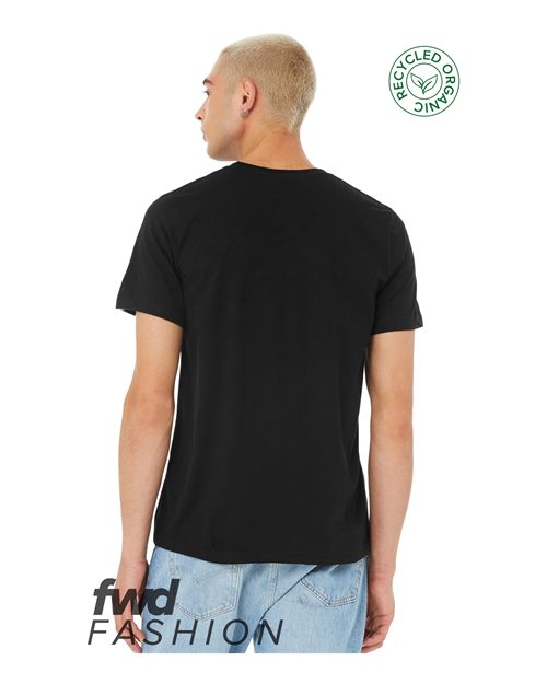 Unisex FWD Fashion Jersey Recycled Organic Tee - Solid Black Blend Back