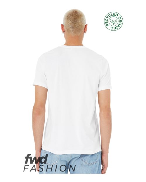 Unisex FWD Fashion Jersey Recycled Organic Tee - Solid White Blend Back
