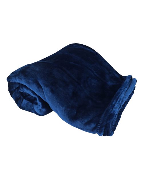 Oversized Mink Touch Luxury Blanket - Navy Front