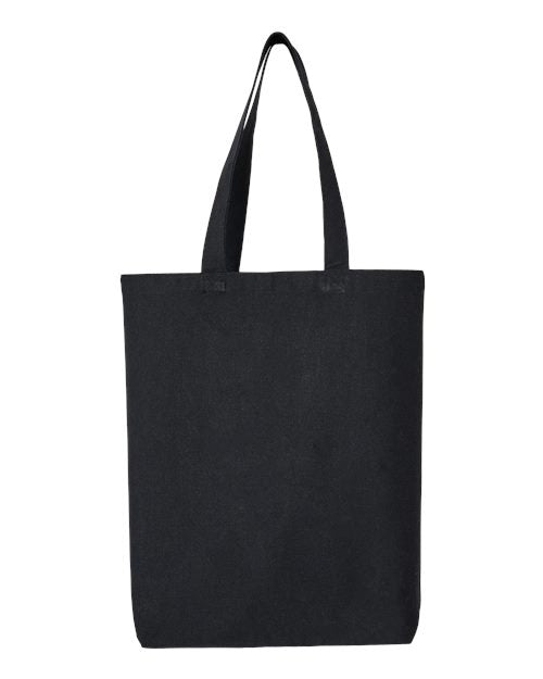Midweight Recycled Gusseted Tote - Recycled Black Back