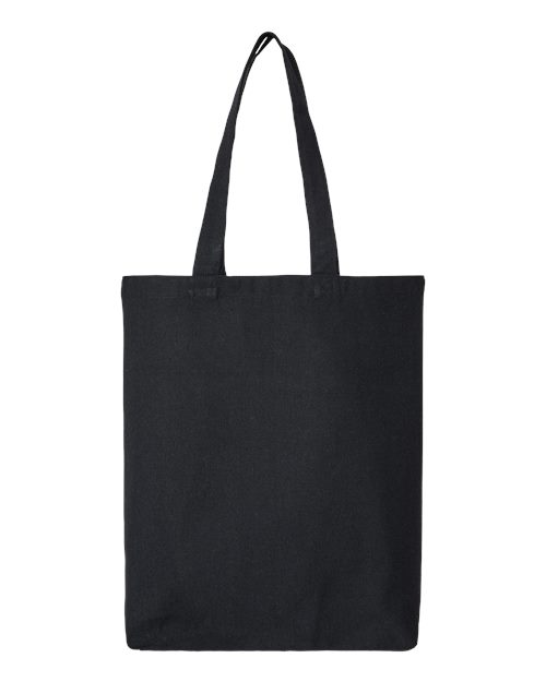Midweight Recycled Gusseted Tote - Recycled Black Front