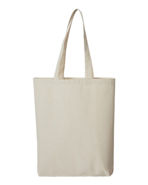 Midweight Recycled Gusseted Tote - Recycled Natural Back