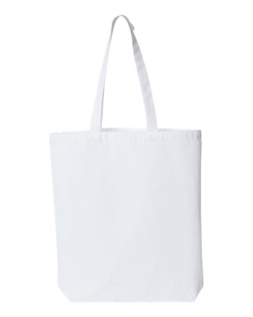 Midweight Recycled Gusseted Tote - White Back