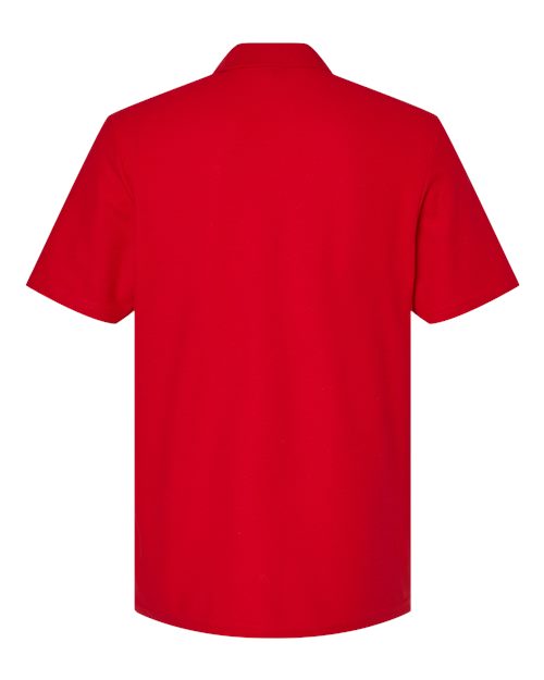 Unisex Softstyle® Pique Polo - Cherry Red Back
