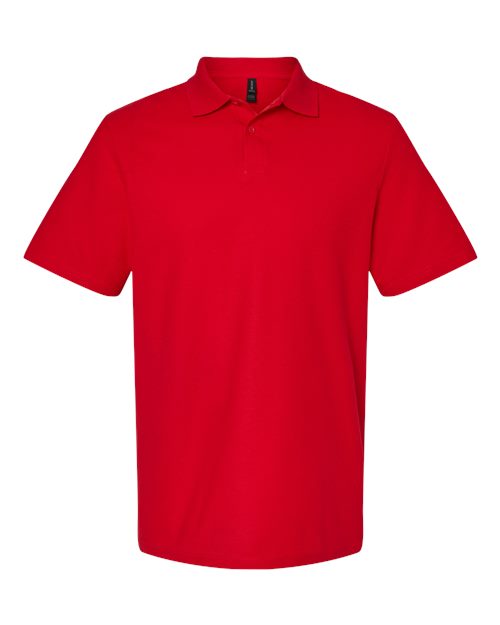 Unisex Softstyle® Pique Polo - Cherry Red Front