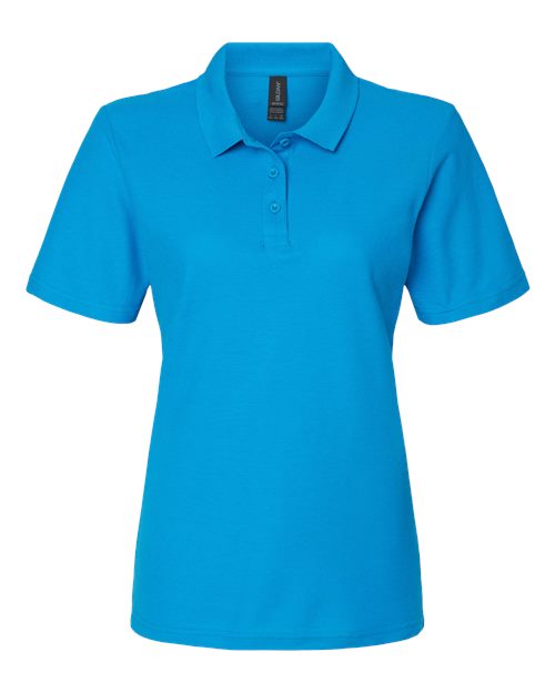 Women's Softstyle® Pique Polo - Sapphire Front