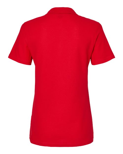 Women's Softstyle® Pique Polo - Cherry Red Back