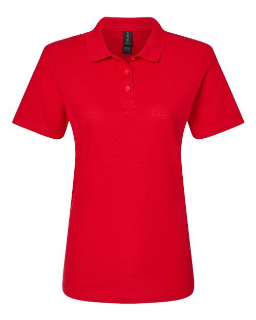 Women's Softstyle® Pique Polo - Cherry Red Front