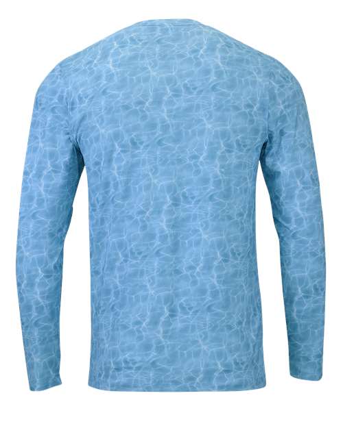 Men's Belize Sublimated Long Sleeve T-Shirt - Caribbean Water Back
