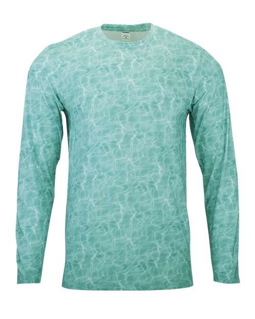 Men's Belize Sublimated Long Sleeve T-Shirt - Emerald Water Front