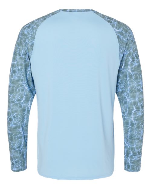 Men's Panama Colorblocked Long Sleeve T-Shirt - Grey Mist Water Back