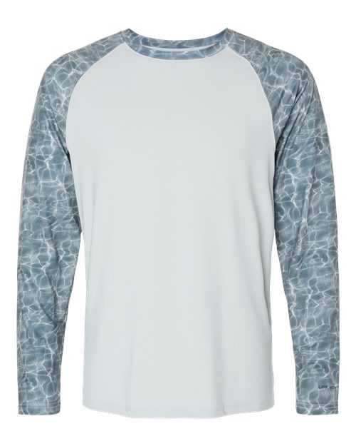 Men's Panama Colorblocked Long Sleeve T-Shirt - Grey Water Front