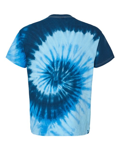 Unisex Multi-Color Tie-Dyed T-Shirt - Blue Ocean Back