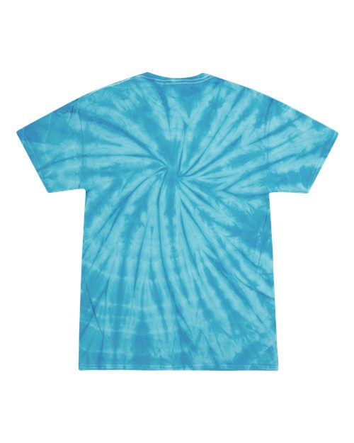 Youth Multi-Color Tie-Dyed T-Shirt - Spider Turquoise Back