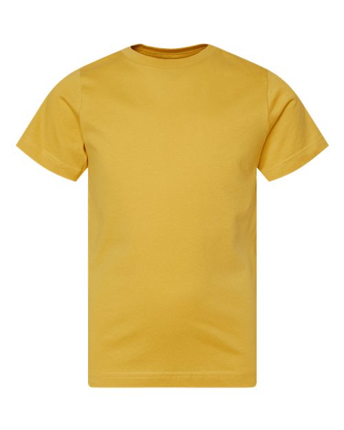 Youth Fine Jersey Tee - Mustard Front