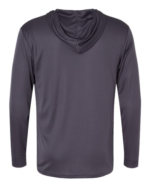Unisex Bahama Performance Hooded Long Sleeve T-Shirt - Graphite Back