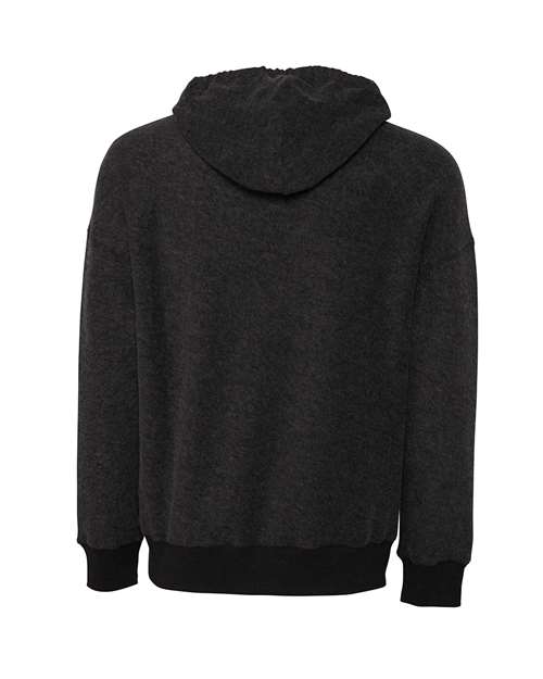 Unisex FWD Fashion Sueded Fleece Hoodie Sweatshirt - Black Heather Back