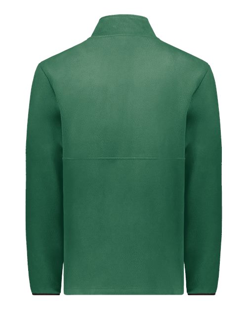 Unisex Eco Revive™ Polar Fleece Quarter-Zip Pullover - Dark Green Back